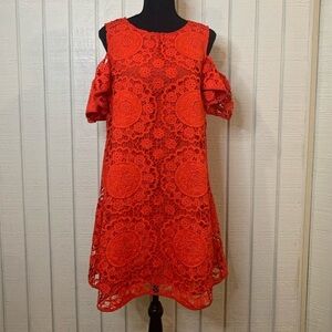 ASOS cold shoulder lace dress, size 8.